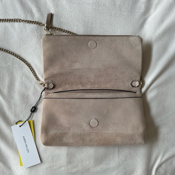 NEW ⭐️Karen Millen suede clutch or crossbody - Picture 5 of 7